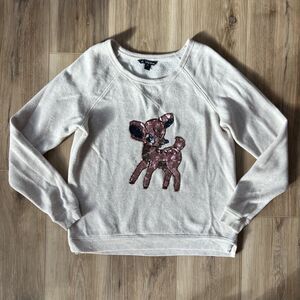 Girls Long Sleeve Sweatshirt with Baby Deer by American Eagle Outfitters sz sm